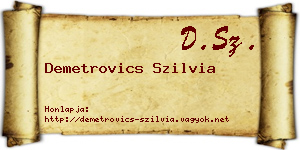 Demetrovics Szilvia névjegykártya